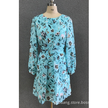 women's print ciffon dress